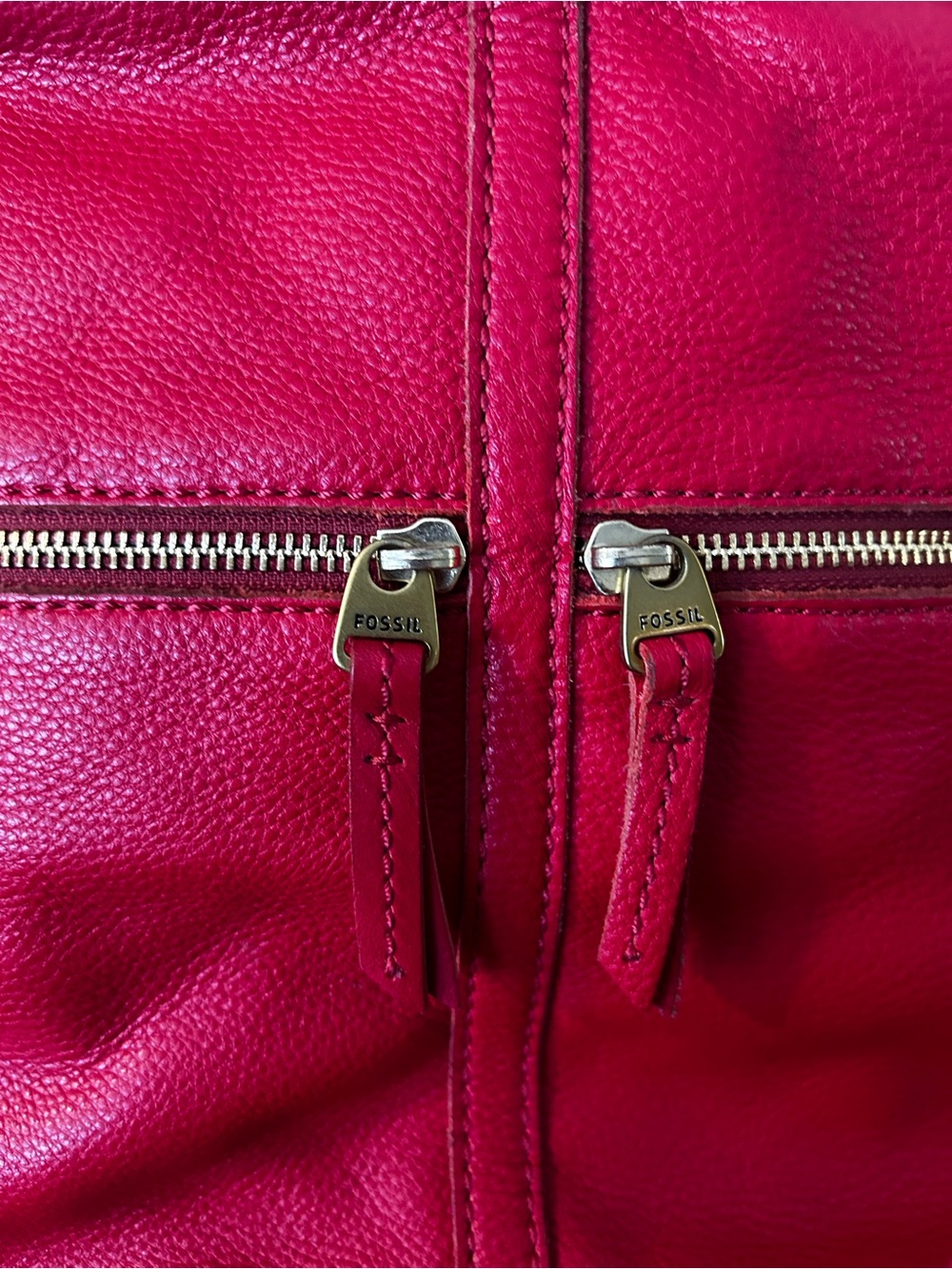 Fossil Erin Crossbody Bag in Genuine Red Leather - Picture 3 of 16